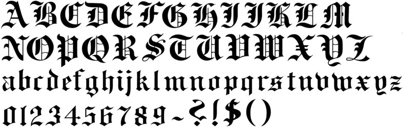 old gothic font
